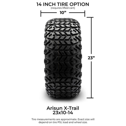 MODZ® 14" Godfather Gunmetal Wheels & Off-Road Tires Combo
