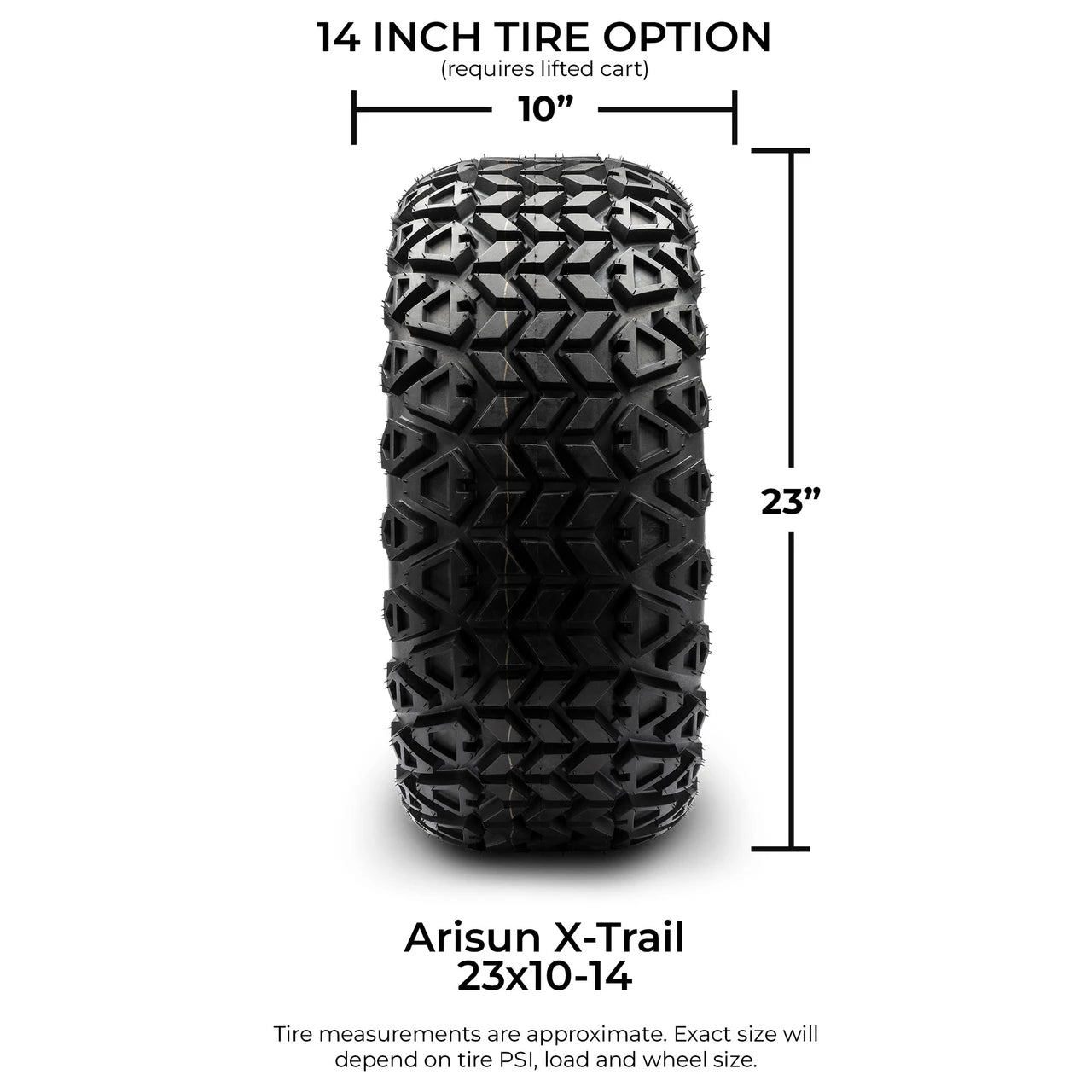 MODZ® 14" Godfather Glossy Black Wheels & Off-Road Tires Combo