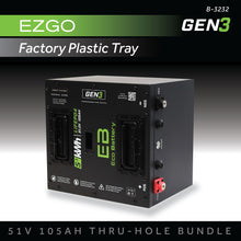 51V 105AH Eco Battery Thru-Hole Bundle / EZGO RXV (Factory Plastic Tray)