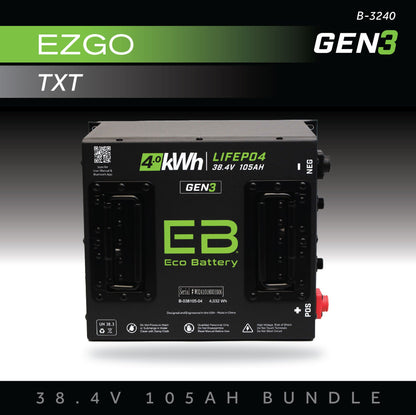 38V 105AH Eco Battery Bundle / EZGO TXT