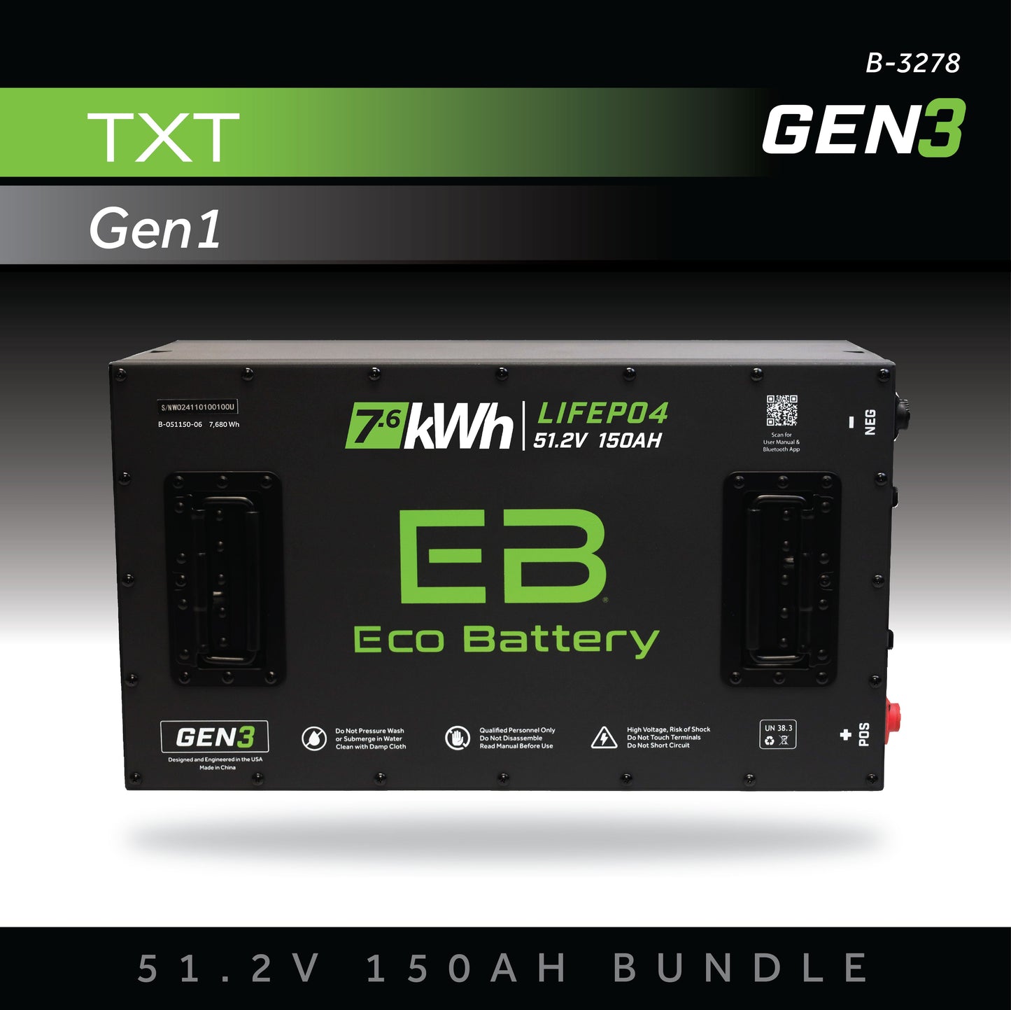 51V 150AH Battery Bundle / EZGO TXT Samsung Gen1