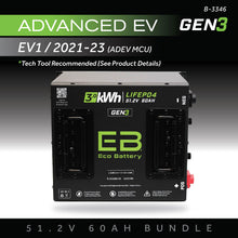 51V 60AH Eco Battery Bundle / Advanced EV EV1 / 2021-23 (ADEV MCU)