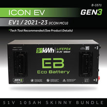 51V 105AH Eco Battery Bundle Skinny / ICON EV / 2021-23 (ICON MCU)