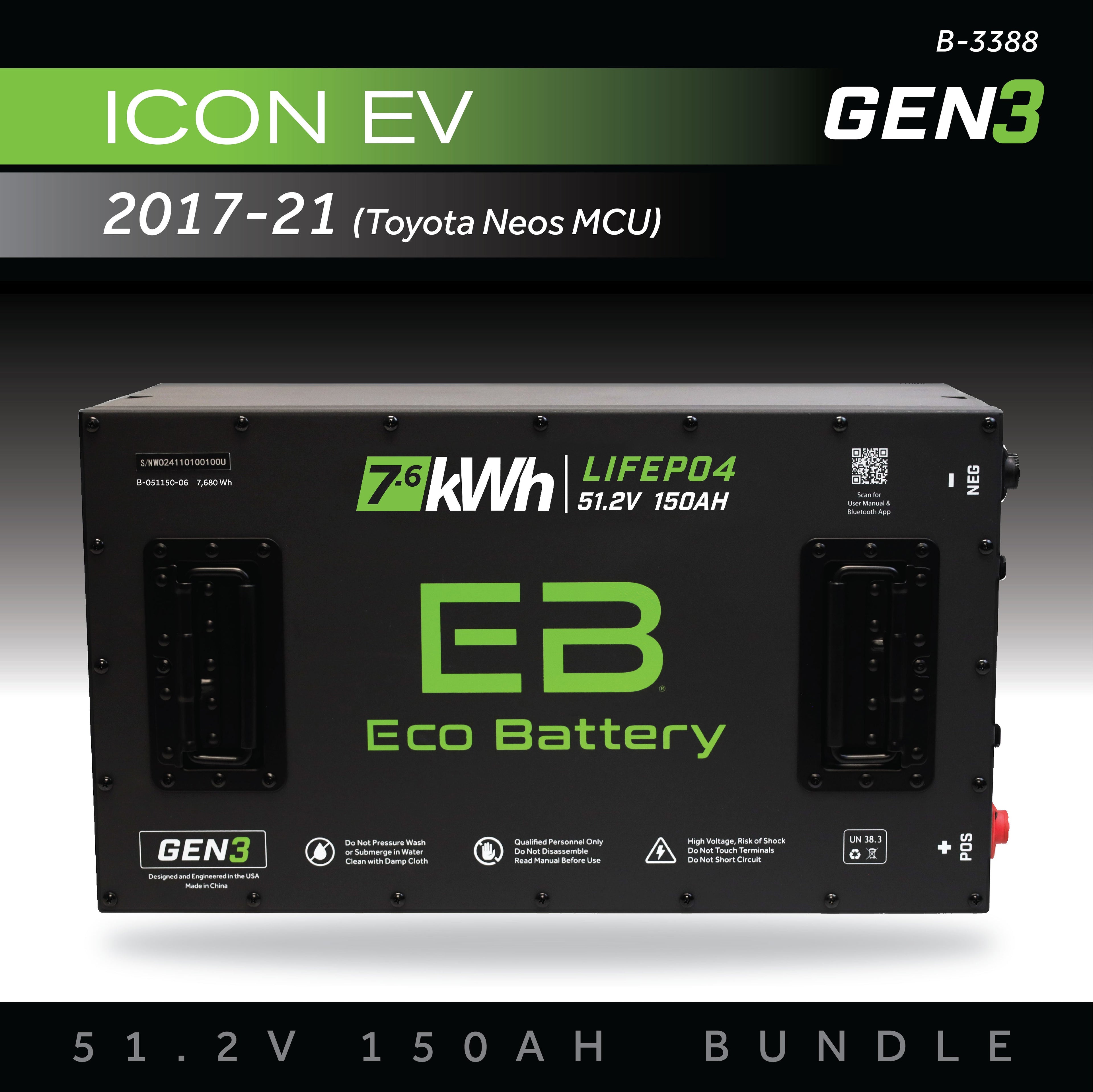 51V 150AH Battery Bundle / ICON EV / 2017-21 (Toyota Neos MCU)