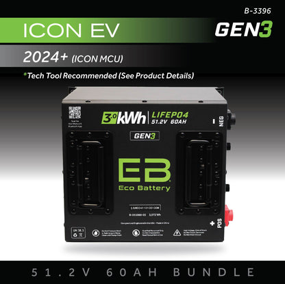 51V 60AH Eco Battery Bundle / ICON EV / 2024+ (ICON MCU)