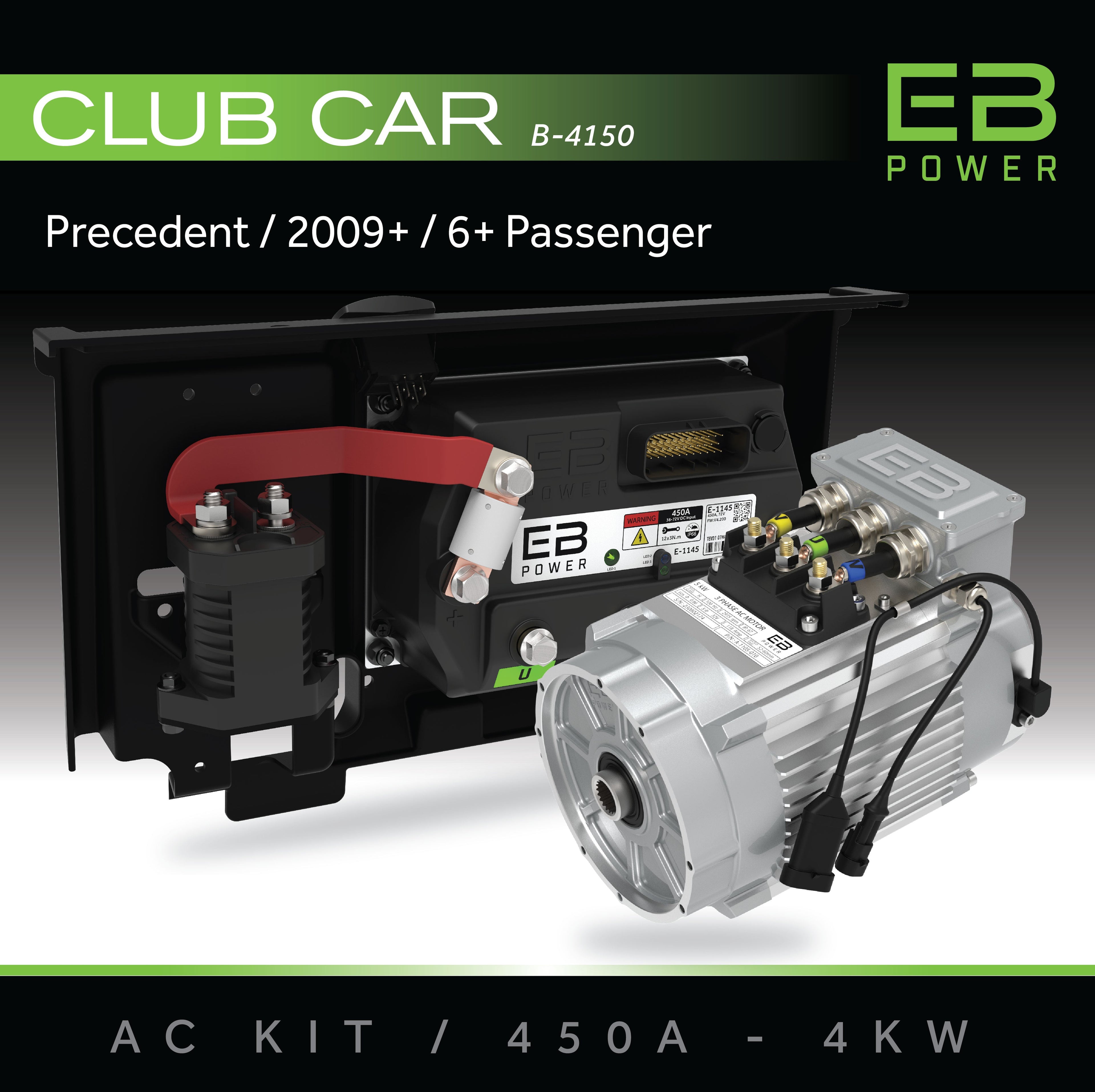 EB Power AC Kit / 450A + 4kW / Club Car Precedent/Tempo/Onward / 2009+ / 6 Passenger