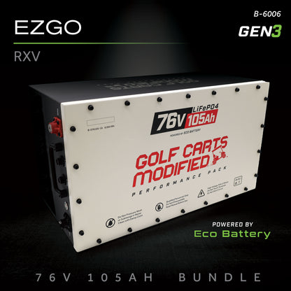 76V 105AH Battery Bundle / EZGO RXV