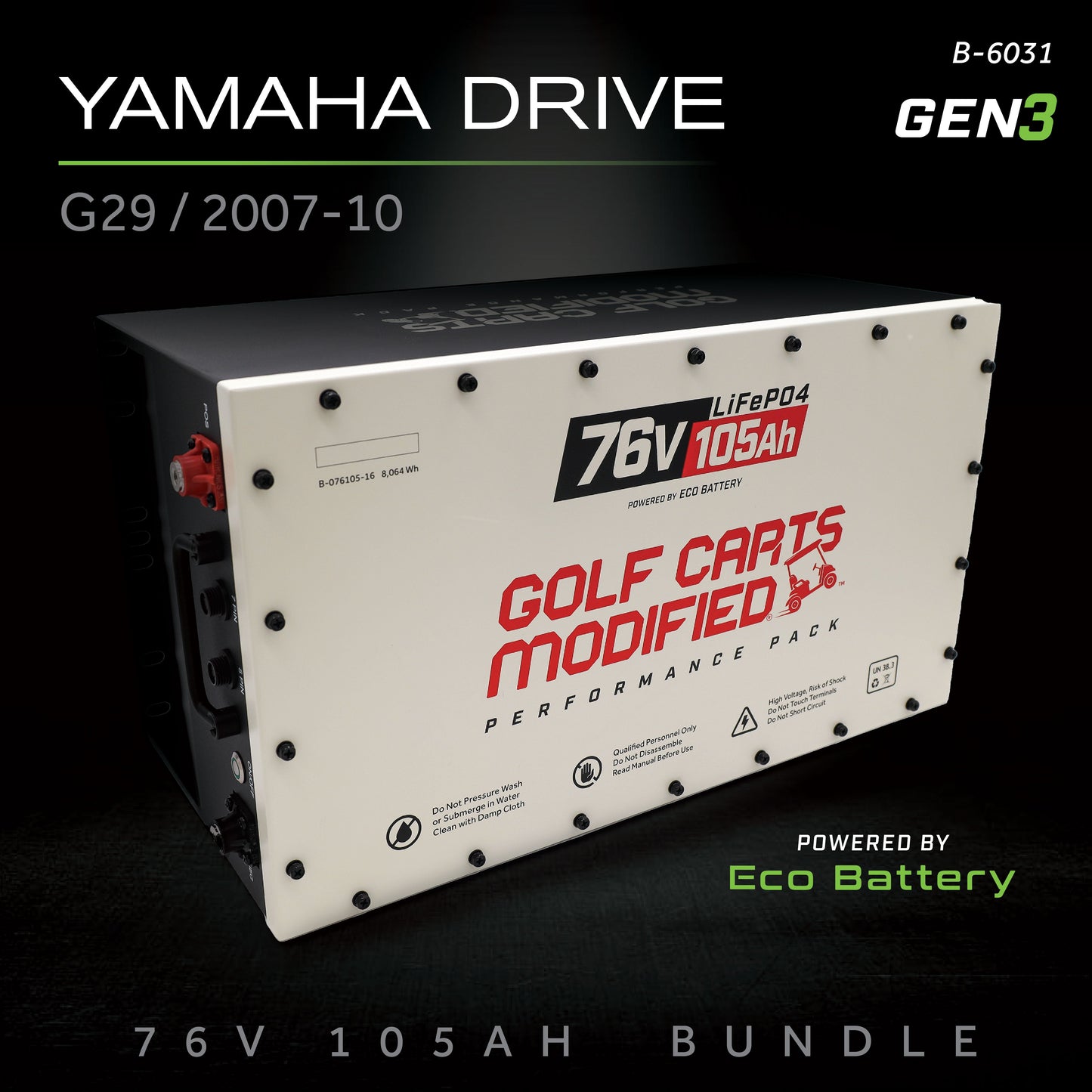 76V 105AH Battery Bundle / Yamaha Drive/G29 / 2007-10