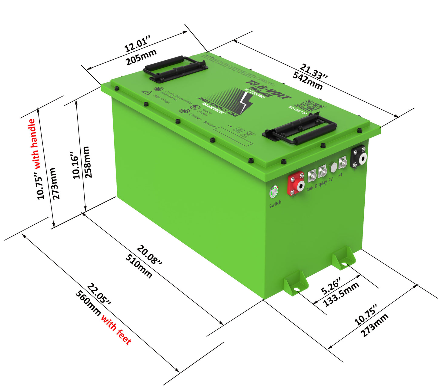 Bolt Energy 72-Volt / 105-AH Standard kit “Power”