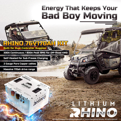 76V 170ah Lithium Rhino Conversion Kit - "Godzilla Battery"
