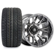 Empire Savage SV5 14x7 Black Chrome Wheel with X Comp Golf H/T Tire