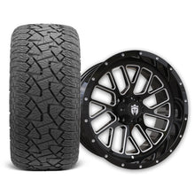 Empire Knight K2 15x7 Gloss Black with Milled Accents  Wheel with X Comp Golf A/T Tire