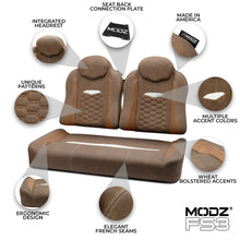 MODZ® FS3 FRONT SEAT FOR CLUB CAR & EZGO - BROWN BASE