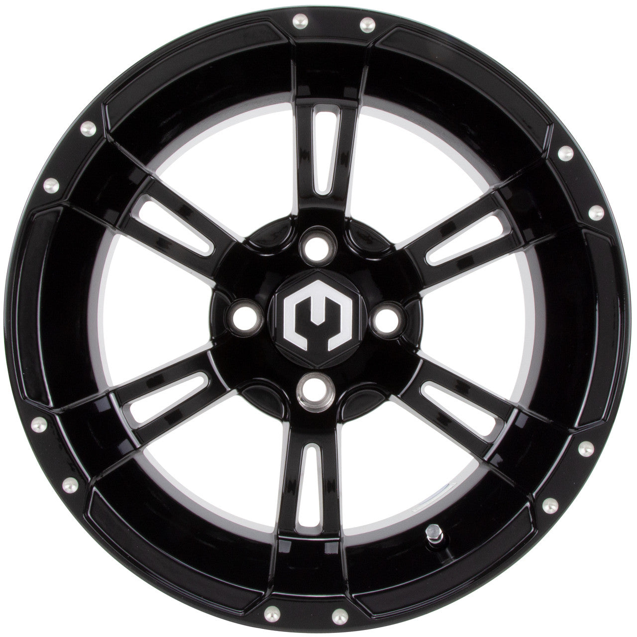 MODZ® Ambush Glossy Black 14" Golf Cart Wheel