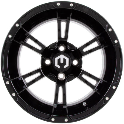 MODZ® Ambush Glossy Black 14" Golf Cart Wheel