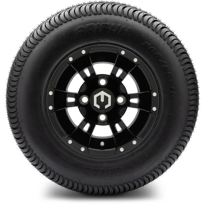 MODZ® 10" Ambush Glossy Black Wheels & Street Tires Combo
