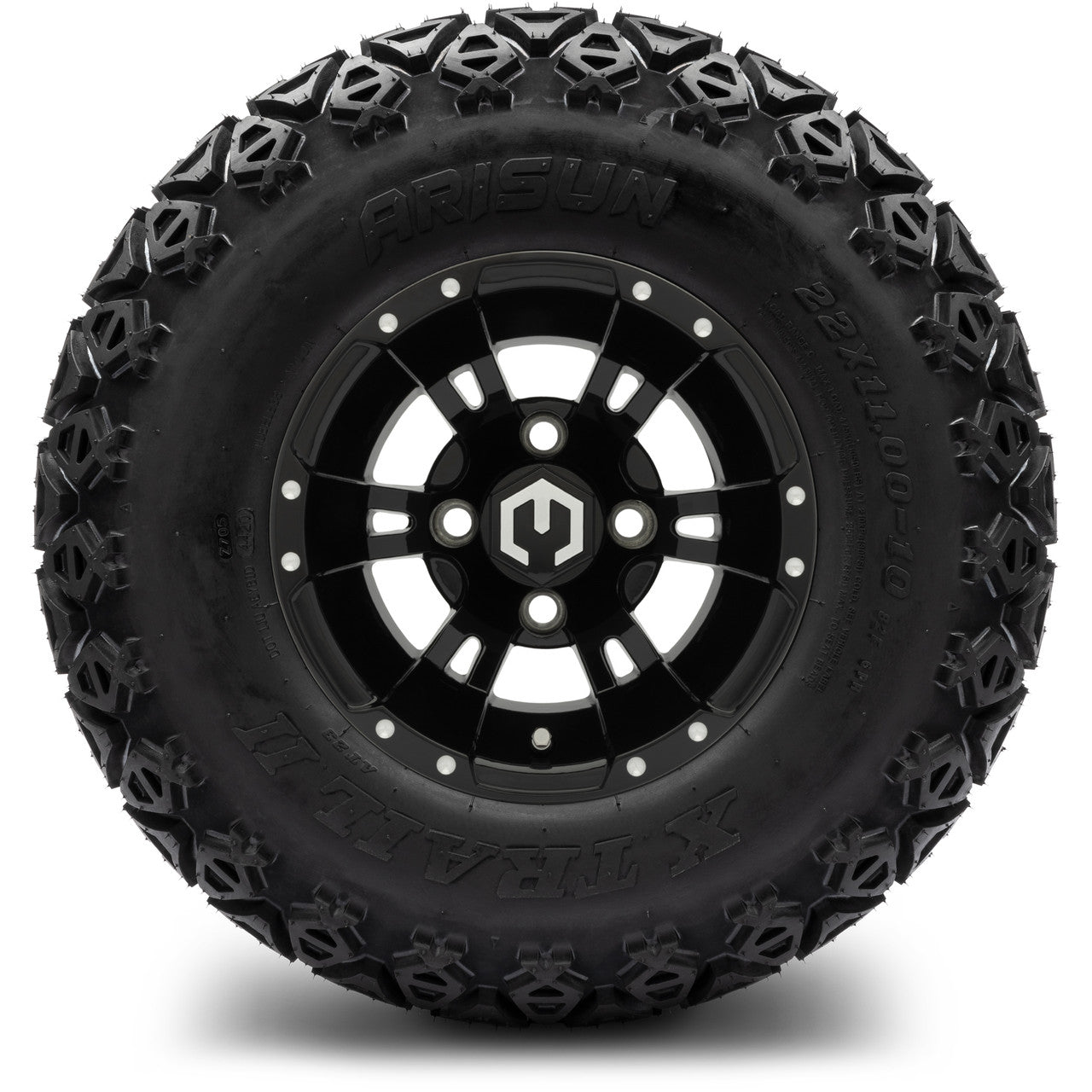 MODZ® 10" Ambush Glossy Black Wheels & Off-Road Tires Combo