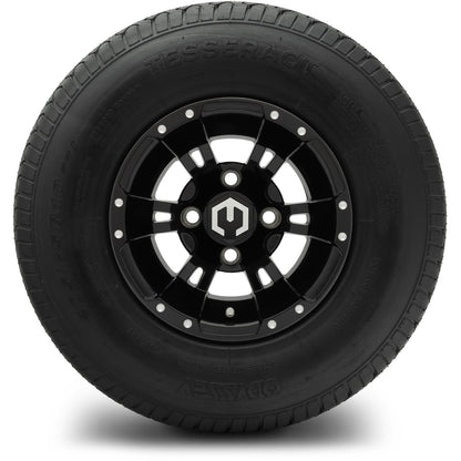 MODZ® 10" Ambush Glossy Black Wheels & Street Tires Combo