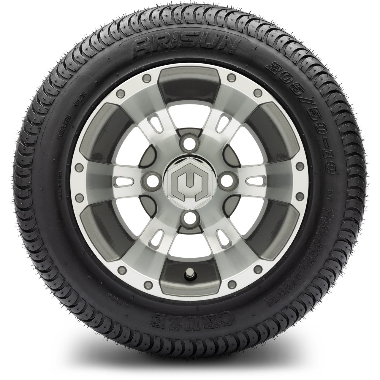 MODZ® 10" Ambush Gunmetal Wheels & Street Tires Combo