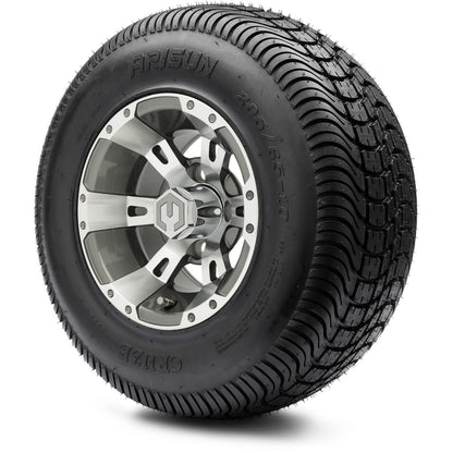 MODZ® 10" Ambush Gunmetal Wheels & Street Tires Combo