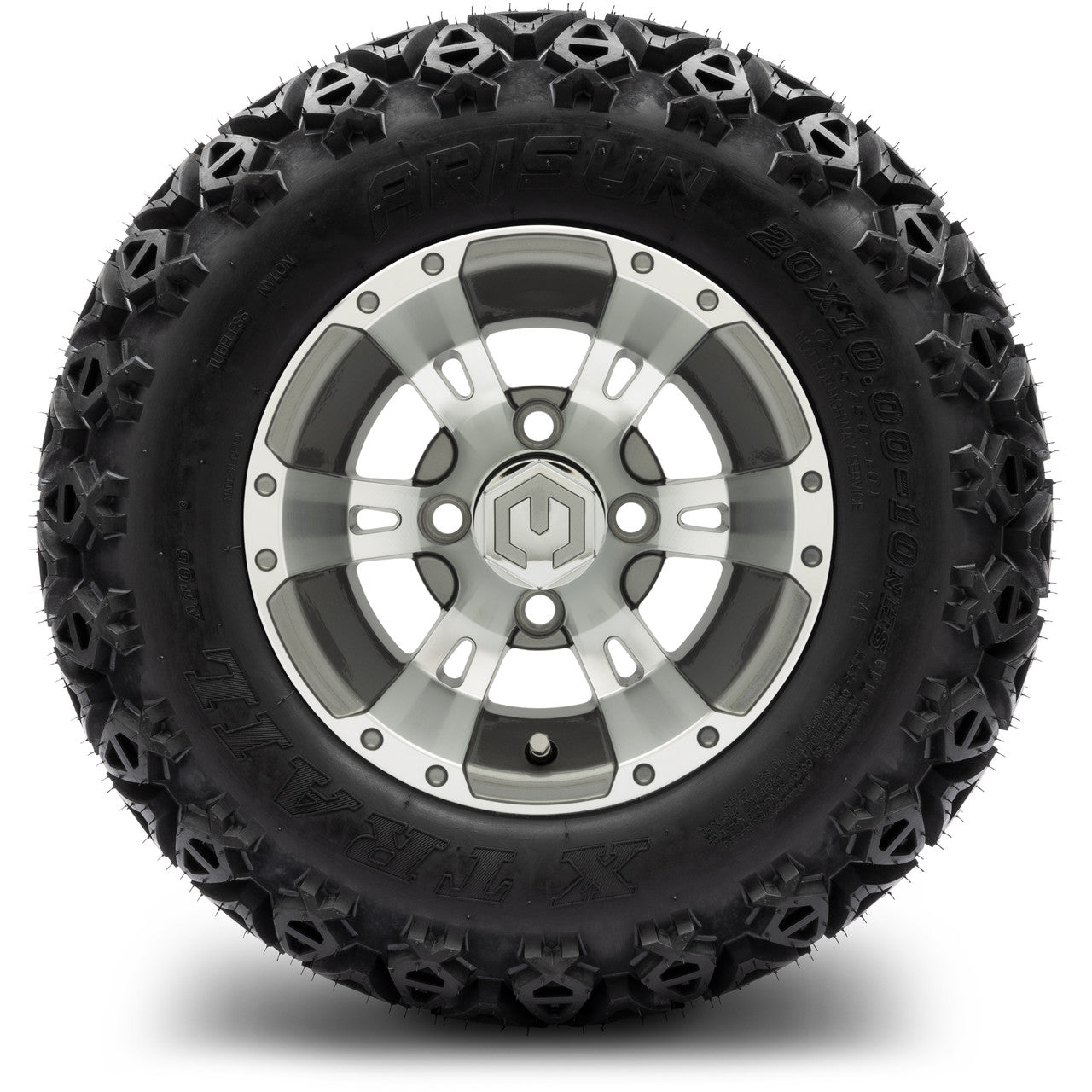 MODZ® 10" Ambush Gunmetal Wheels & Off-Road Tires Combo