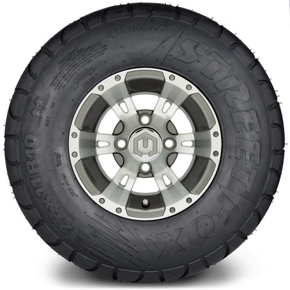 MODZ® 10" Ambush Gunmetal Wheels & Street Tires Combo