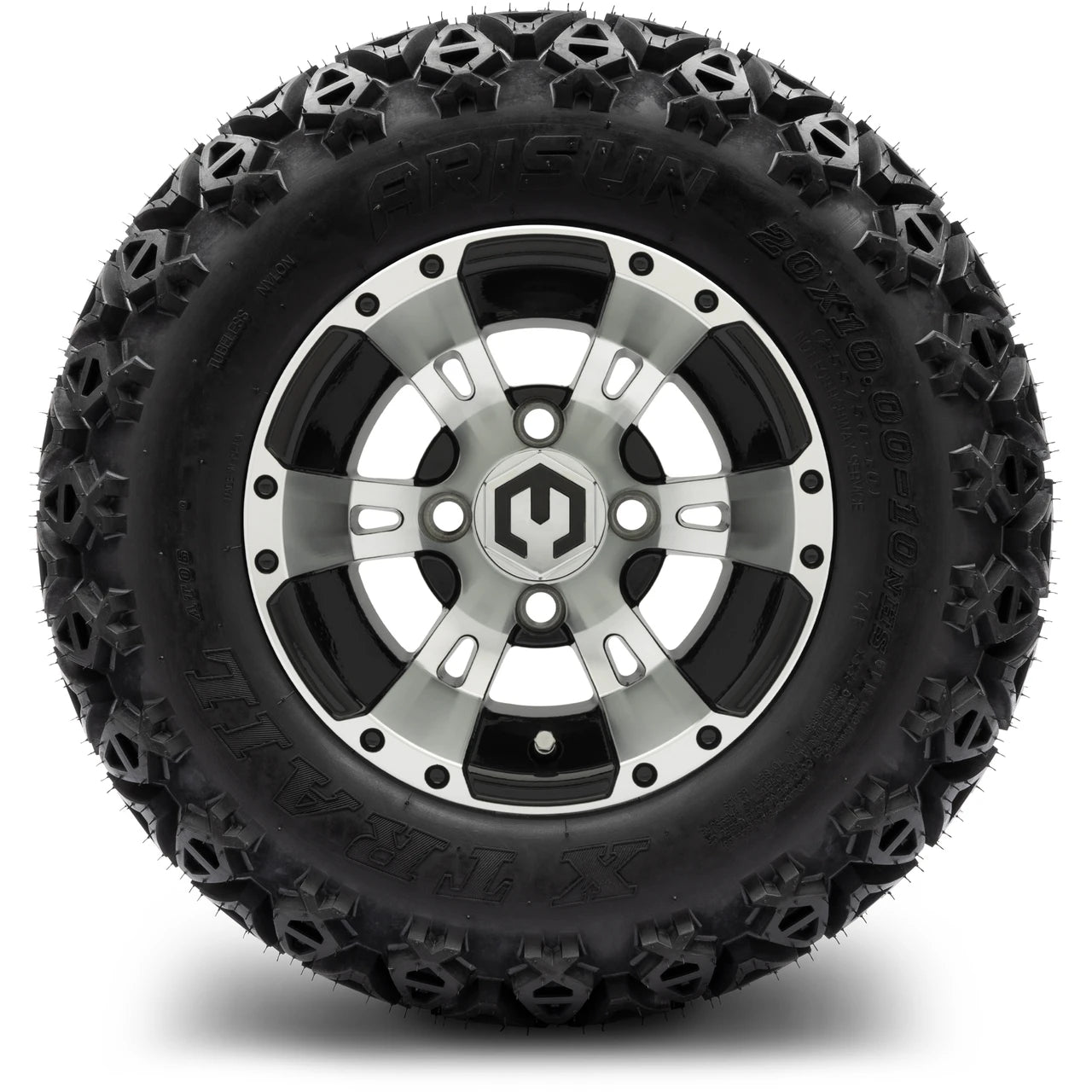 MODZ® 10" Ambush Machined Black Wheels & Off-Road Tires Combo