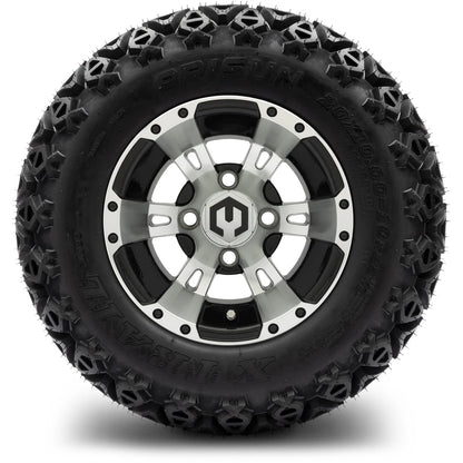MODZ® 10" Ambush Machined Black Wheels & Off-Road Tires Combo