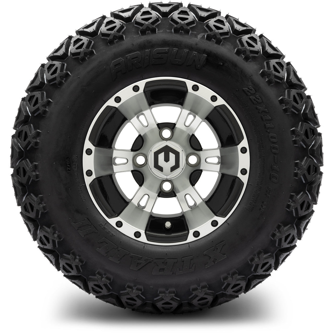 MODZ® 10" Ambush Machined Black Wheels & Off-Road Tires Combo