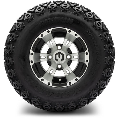 MODZ® 10" Ambush Machined Black Wheels & Off-Road Tires Combo