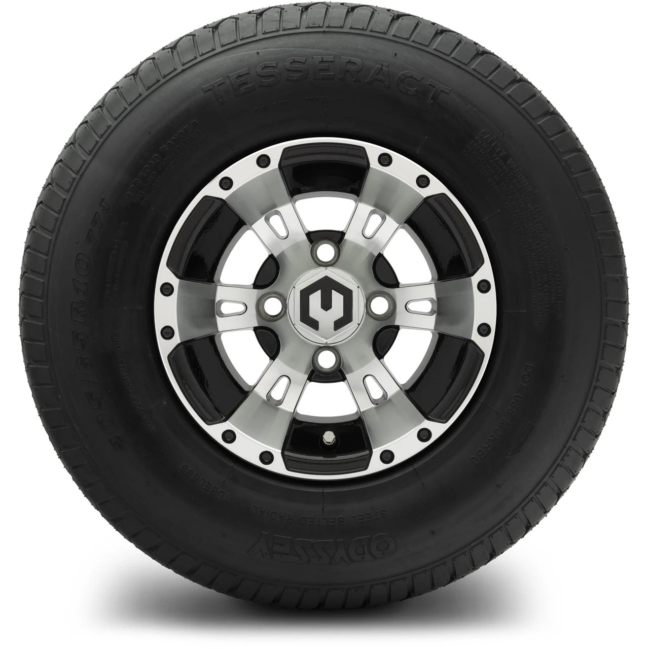 MODZ® 10" Ambush Machined Black Wheels & Street Tires Combo