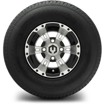 MODZ® 10" Ambush Machined Black Wheels & Street Tires Combo