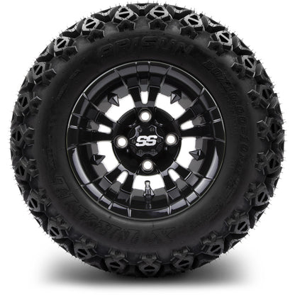 MODZ® 10" Vampire Glossy Black Wheels & Off-Road Tires Combo