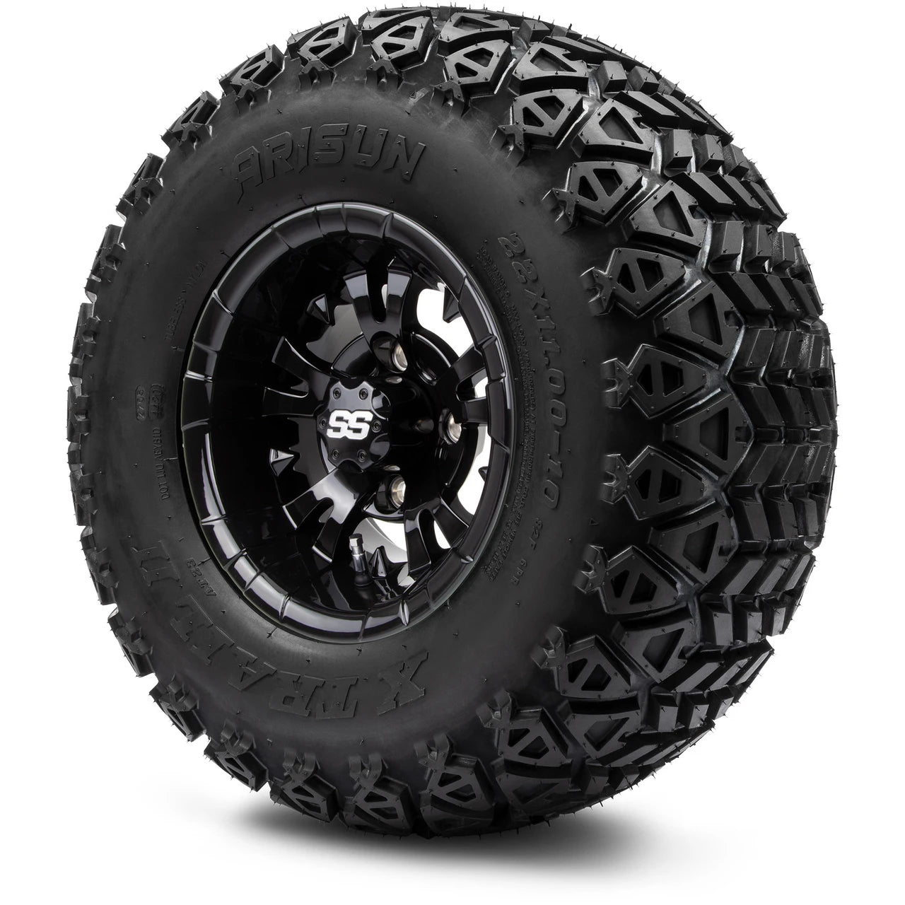 MODZ® 10" Vampire Glossy Black Wheels & Off-Road Tires Combo