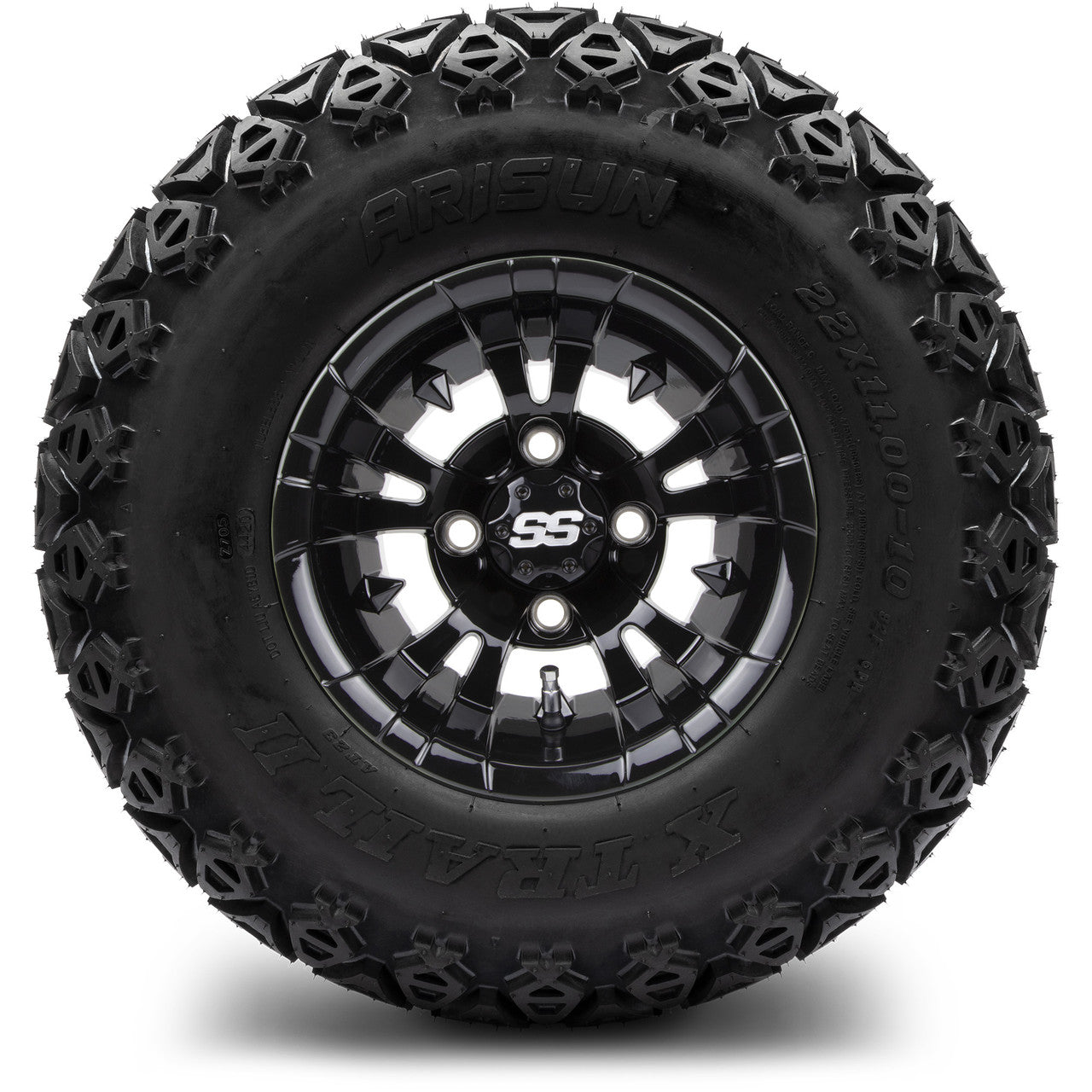 MODZ® 10" Vampire Glossy Black Wheels & Off-Road Tires Combo
