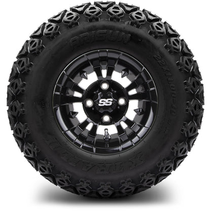 MODZ® 10" Vampire Glossy Black Wheels & Off-Road Tires Combo