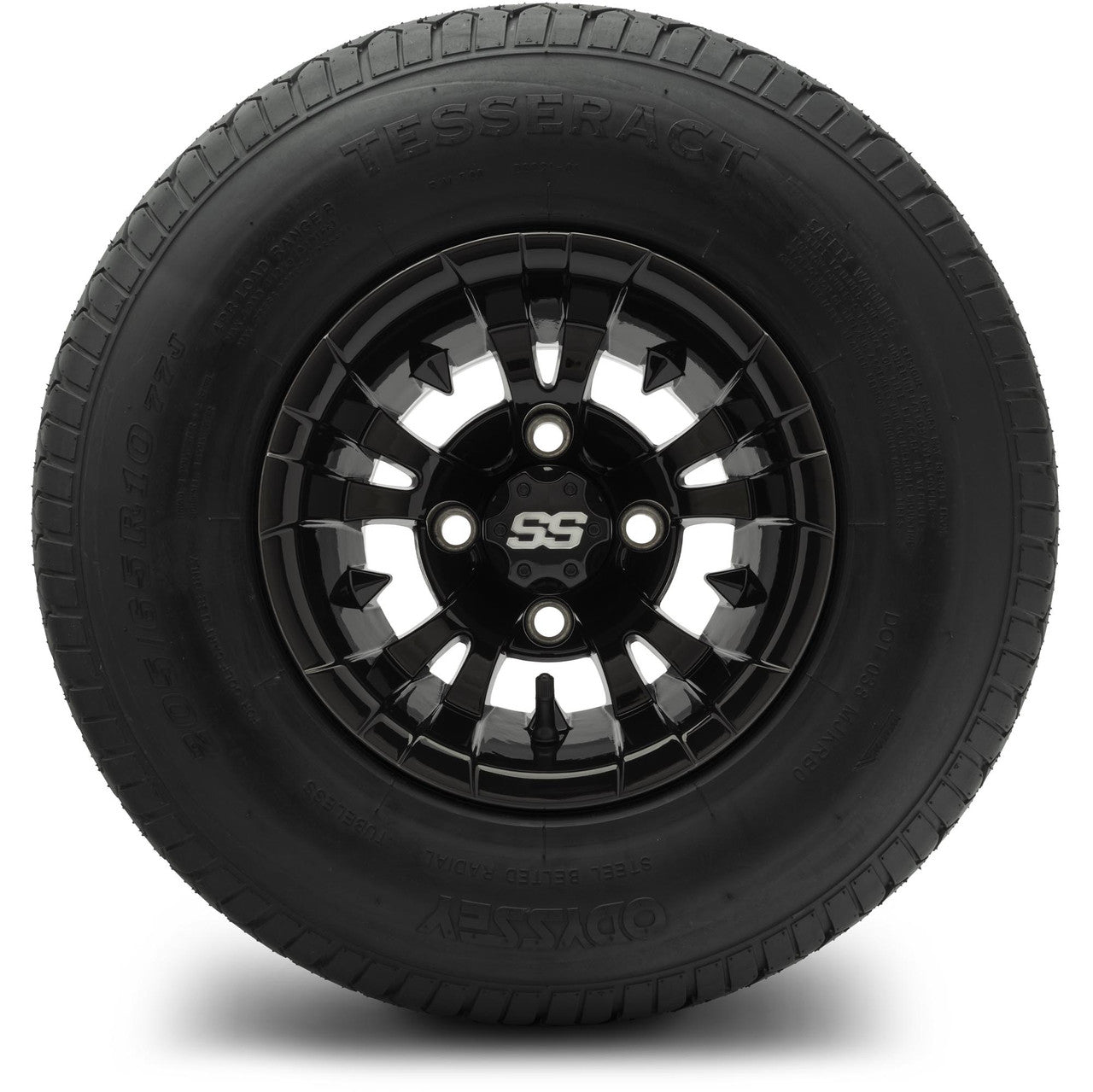 MODZ® 10" Vampire Glossy Black Wheels & Street Tires Combo
