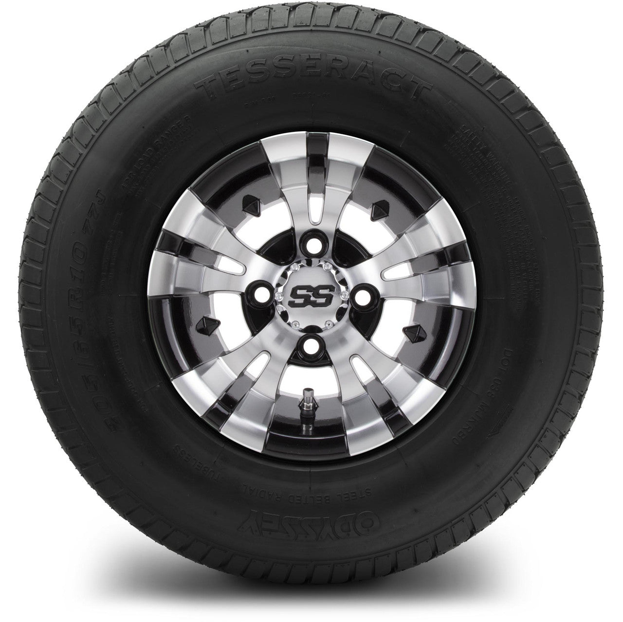 MODZ® 10" Vampire Machined Black Wheels & Street Tires Combo