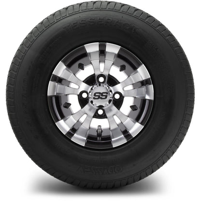 MODZ® 10" Vampire Machined Black Wheels & Street Tires Combo