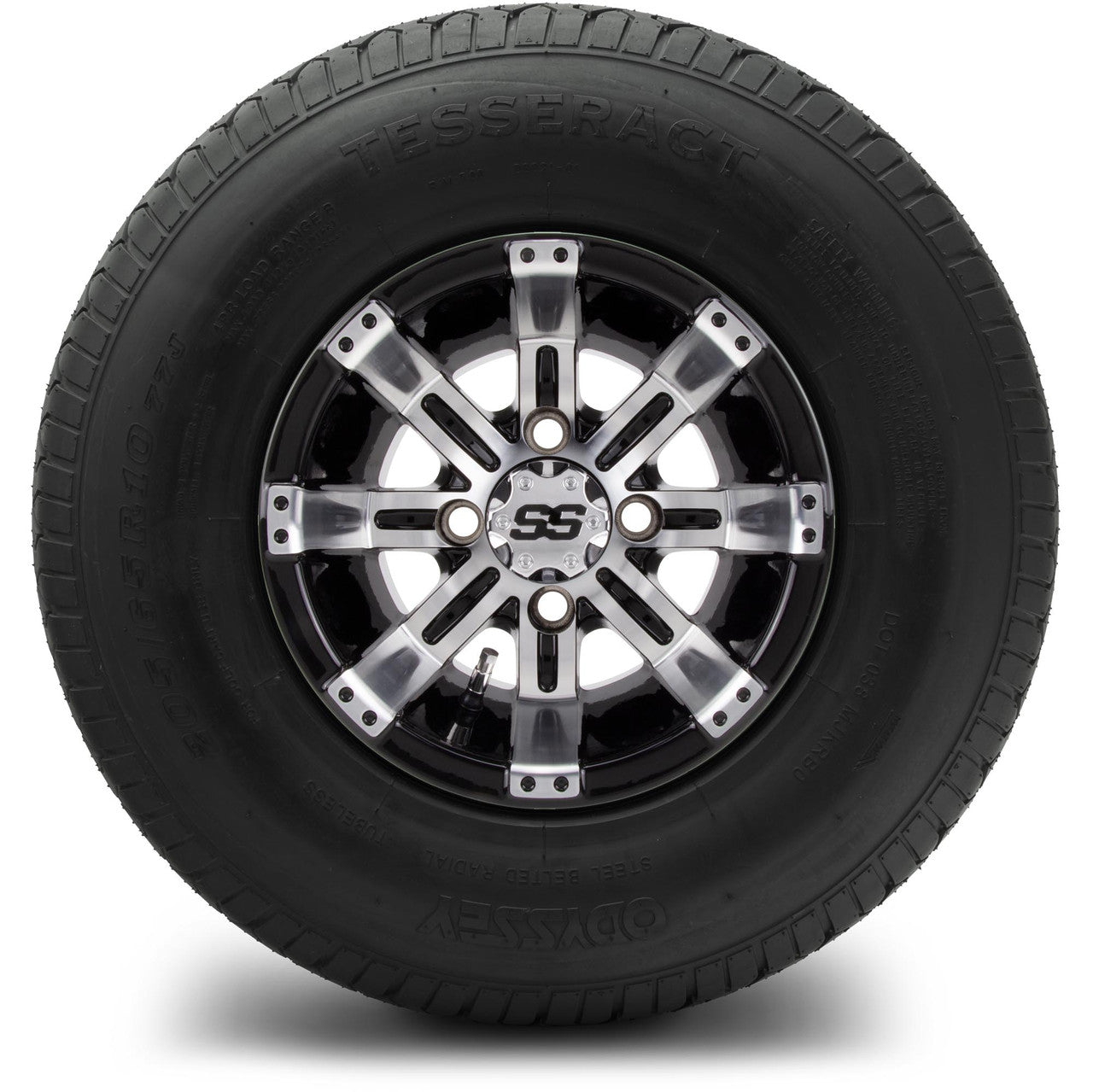 MODZ® 10" Tempest Machined Black Wheels & Street Tires Combo