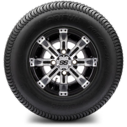 MODZ® 10" Tempest Machined Black Wheels & Street Tires Combo