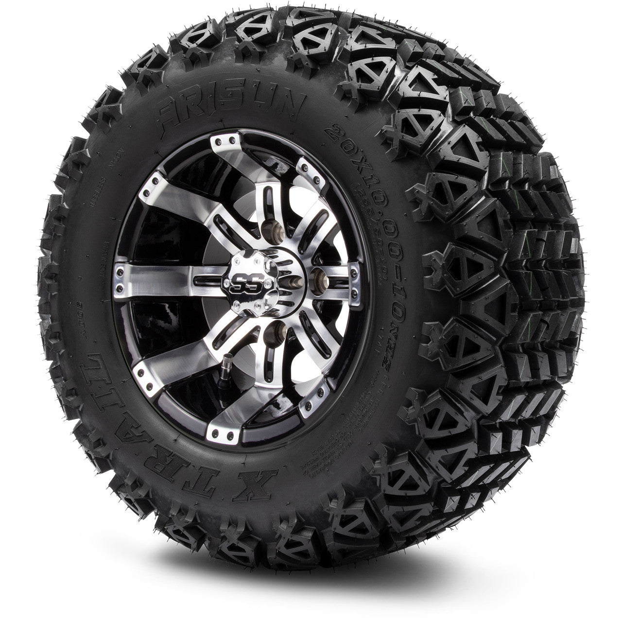MODZ® 10" Tempest Machined Black Wheels & Off-Road Tires Combo