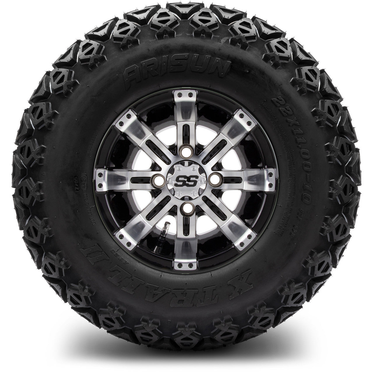 MODZ® 10" Tempest Machined Black Wheels & Off-Road Tires Combo