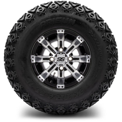 MODZ® 10" Tempest Machined Black Wheels & Off-Road Tires Combo