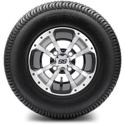 MODZ® 10" Storm Trooper Machined Black Wheels & Street Tires Combo