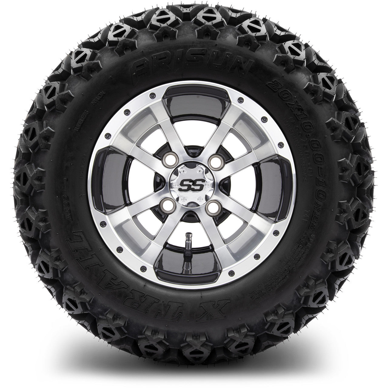 MODZ® 10" Storm Trooper Machined Black Wheels & Off-Road Tires Combo