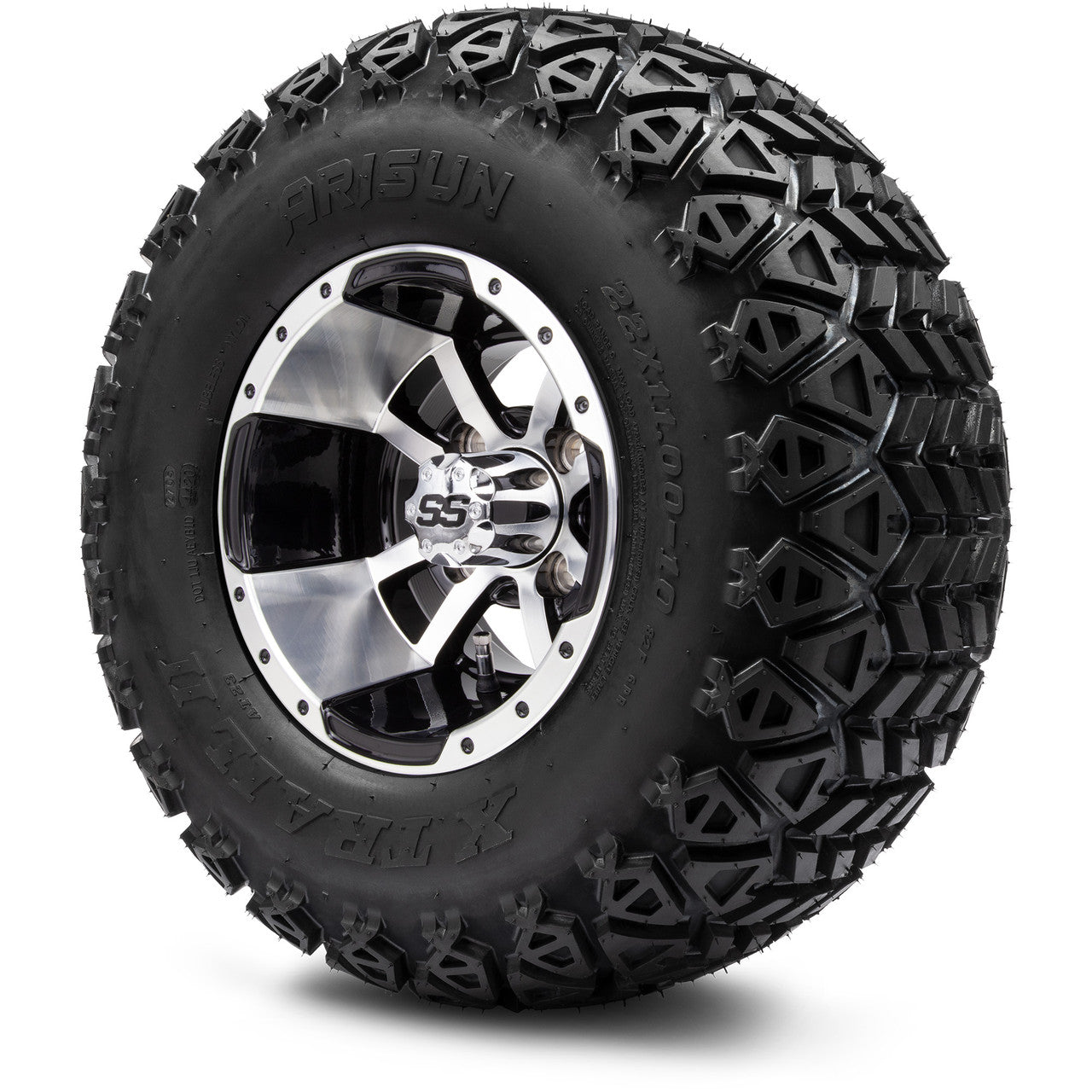MODZ® 10" Storm Trooper Machined Black Wheels & Off-Road Tires Combo