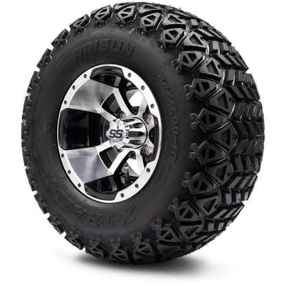 MODZ® 10" Storm Trooper Machined Black Wheels & Off-Road Tires Combo