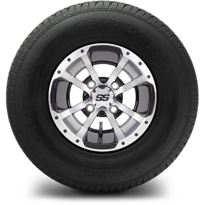 MODZ® 10" Storm Trooper Machined Black Wheels & Street Tires Combo
