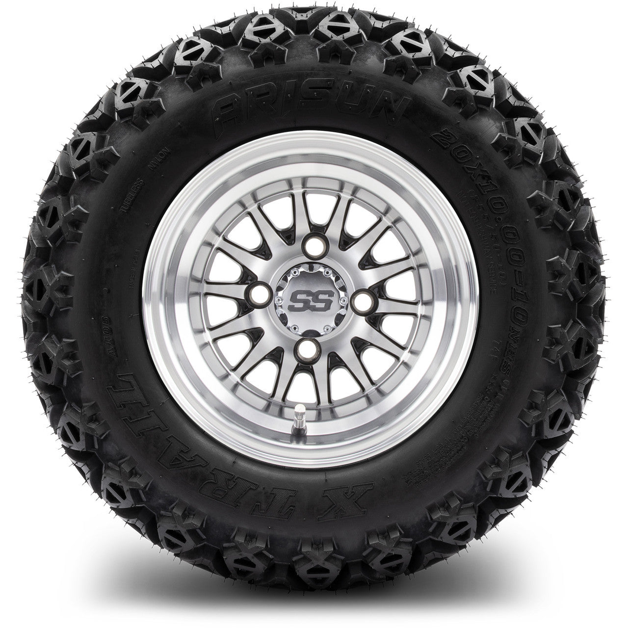 MODZ® 10" Medusa Machined Black Wheels & Off-Road Tires Combo